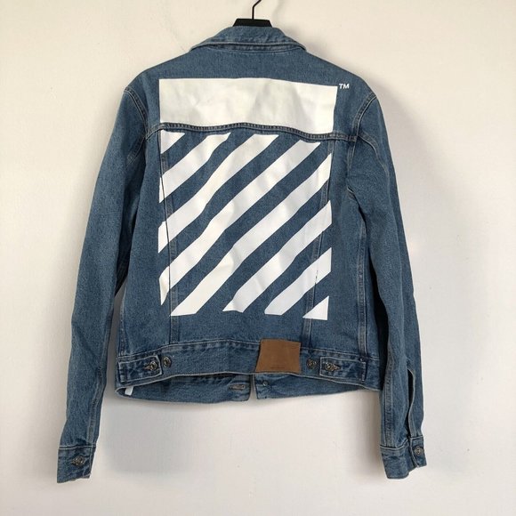 OFF-WHITE Diagonal Tab Slim Denim Jacket - Picture 9 of 11